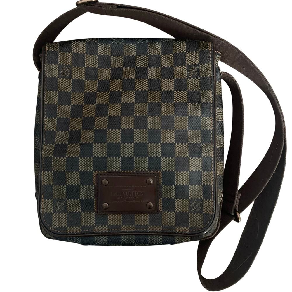 Louis Vuitton Brooklyn PM Damier Ebene Messenger Crossbody Bag Brown Unisex - Picture 15 of 16
